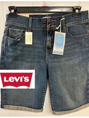 NWT Levi's 515 Bermuda Jean Shorts, Misses 8, Mid Rise